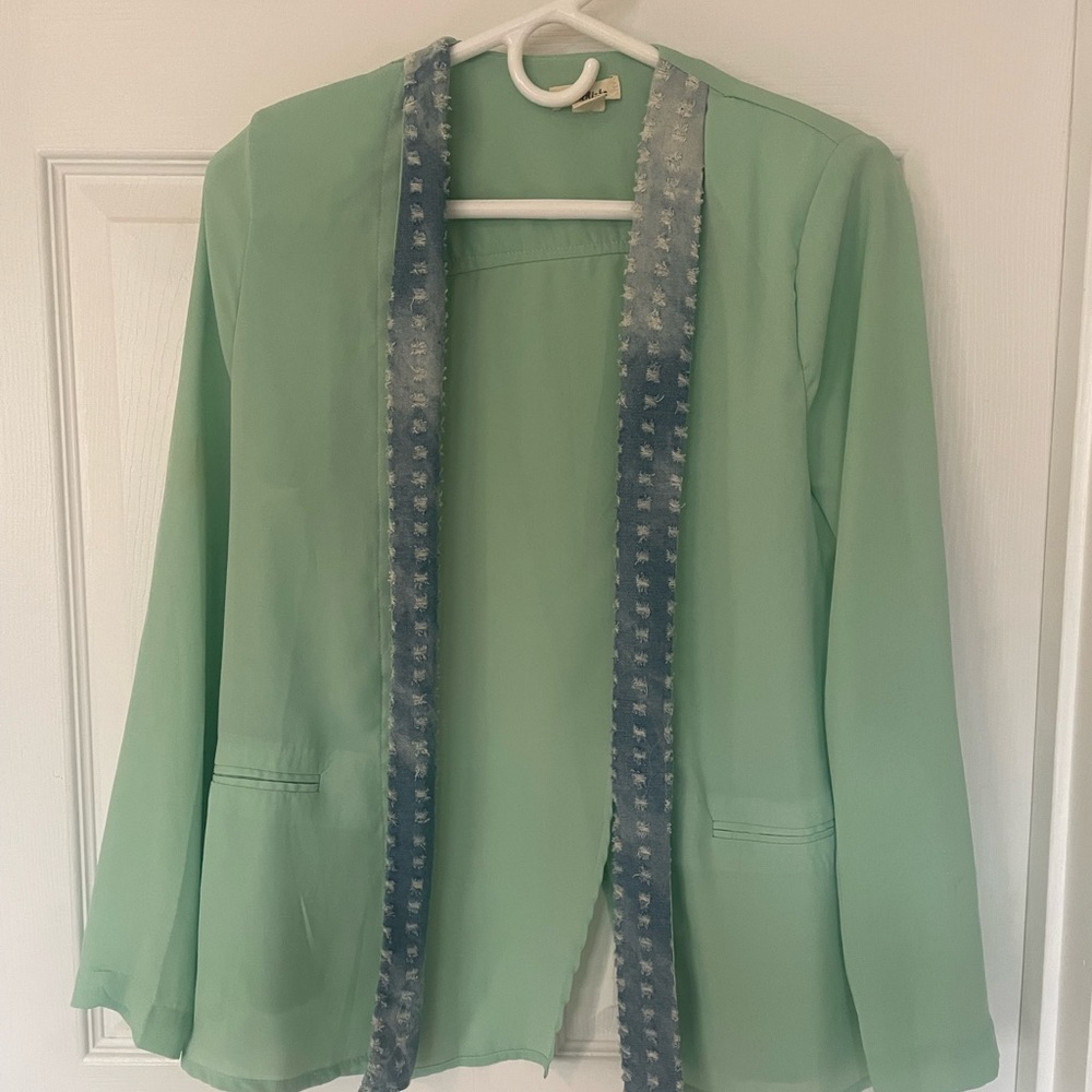 Light weight light green blazer